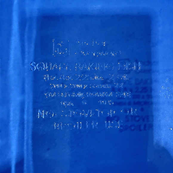 Anchor Hocking Essentials Cobalt Blue Square 🟦 10 1/4" Glass Baker - Picture 8 of 9